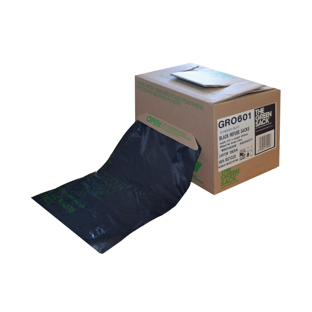 GREENSACK BLK SACK IN DISP BOX PK75
