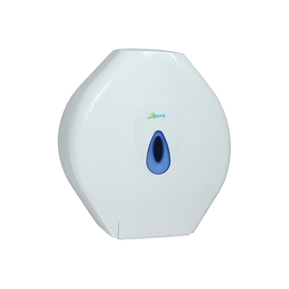2WORK JUMBO TOILET ROLL DISP WHT