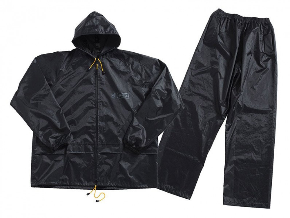 JCB TWO-PIECE RAINSUIT BLACK XL