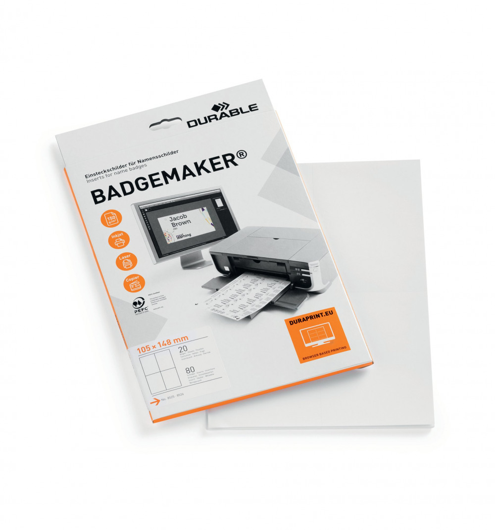 DURABLE BADGEMAKER A6 INSERTS PK80