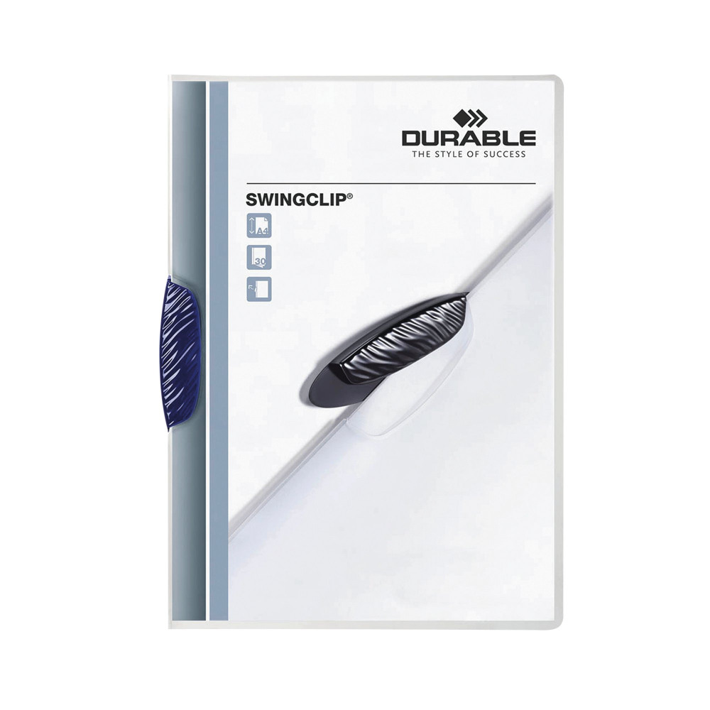 DURABLE SWINGCLIP FOLDER DK BLU PK25