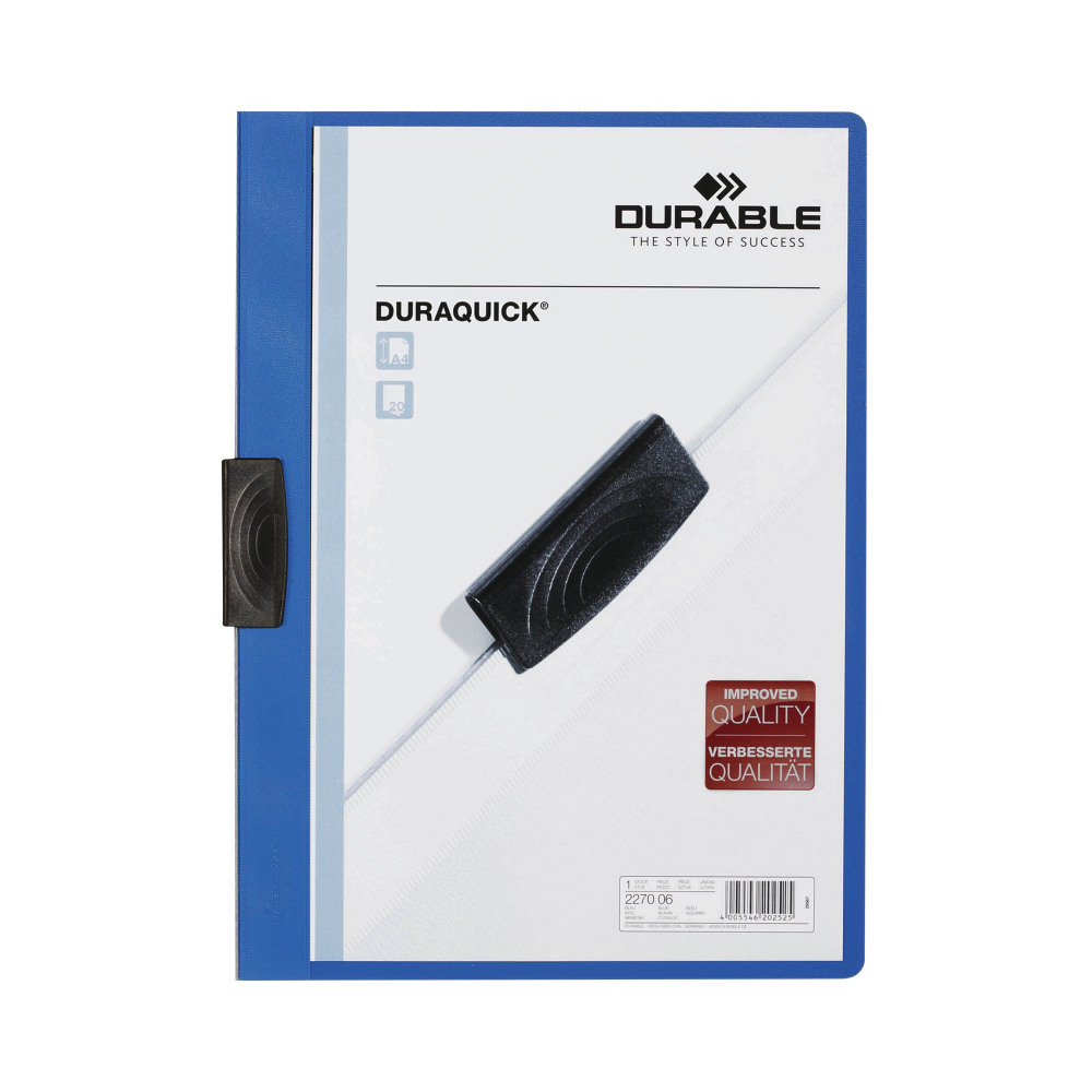 DURABLE DURAQUICK FOLDER A4 BLU PK20