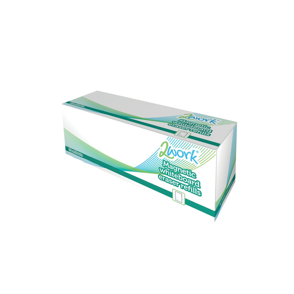 2WORK WBRD ERASER REFILL PADS PK10