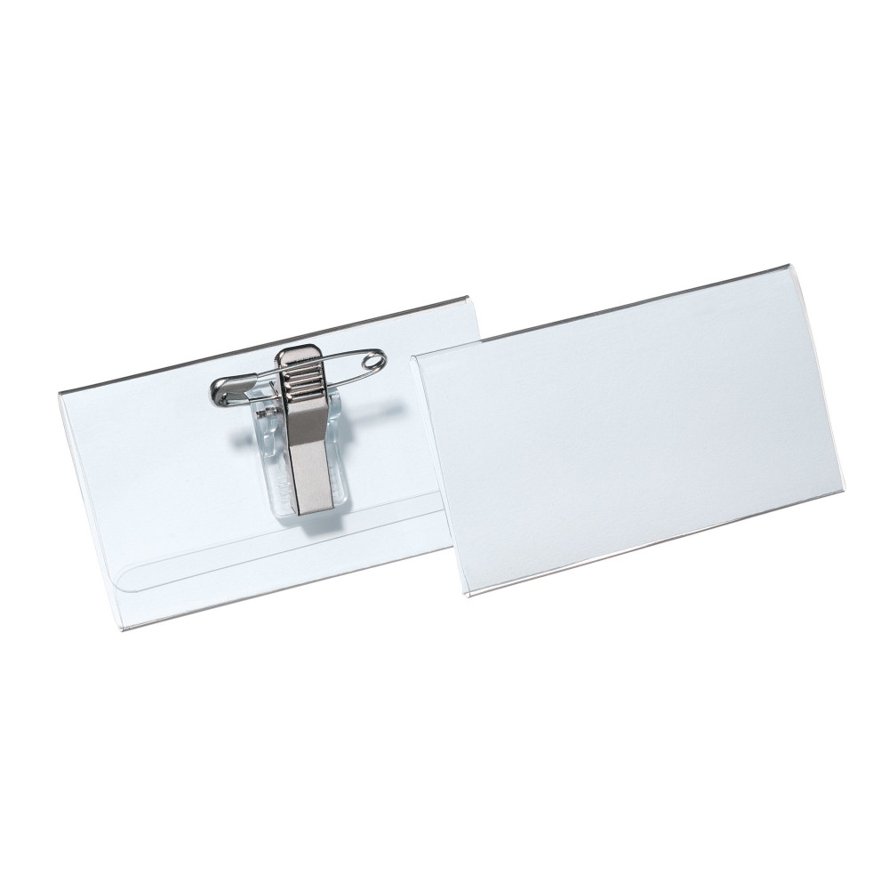 DURABLE NAME BADGE COMBI CLIP PK50