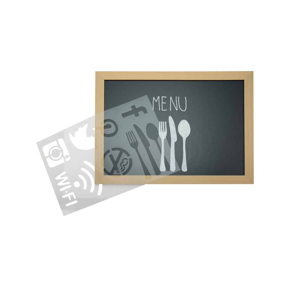 SECURIT CHALK MKR STENCIL SET PK6
