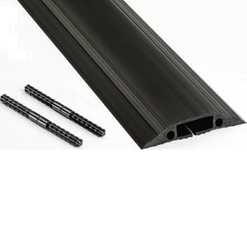 DLINE FLR CBL CVR C/W CONNECTORS BLK