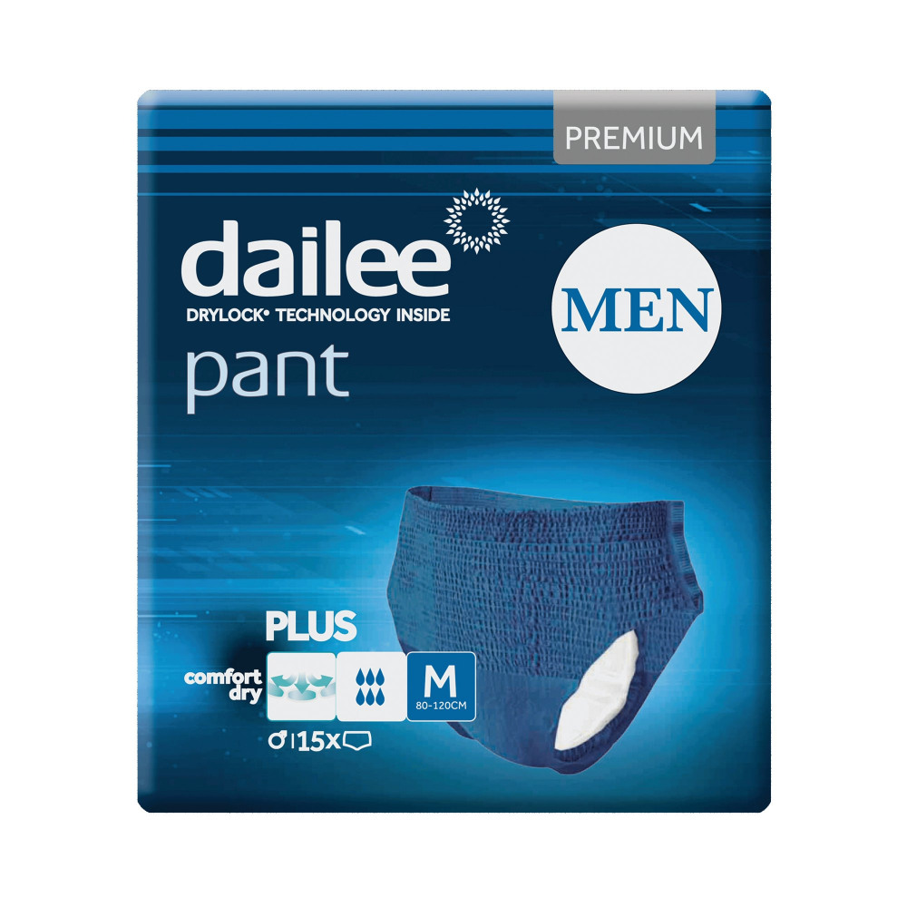 PANT MEN PREM + INCONT PANTS M PK15