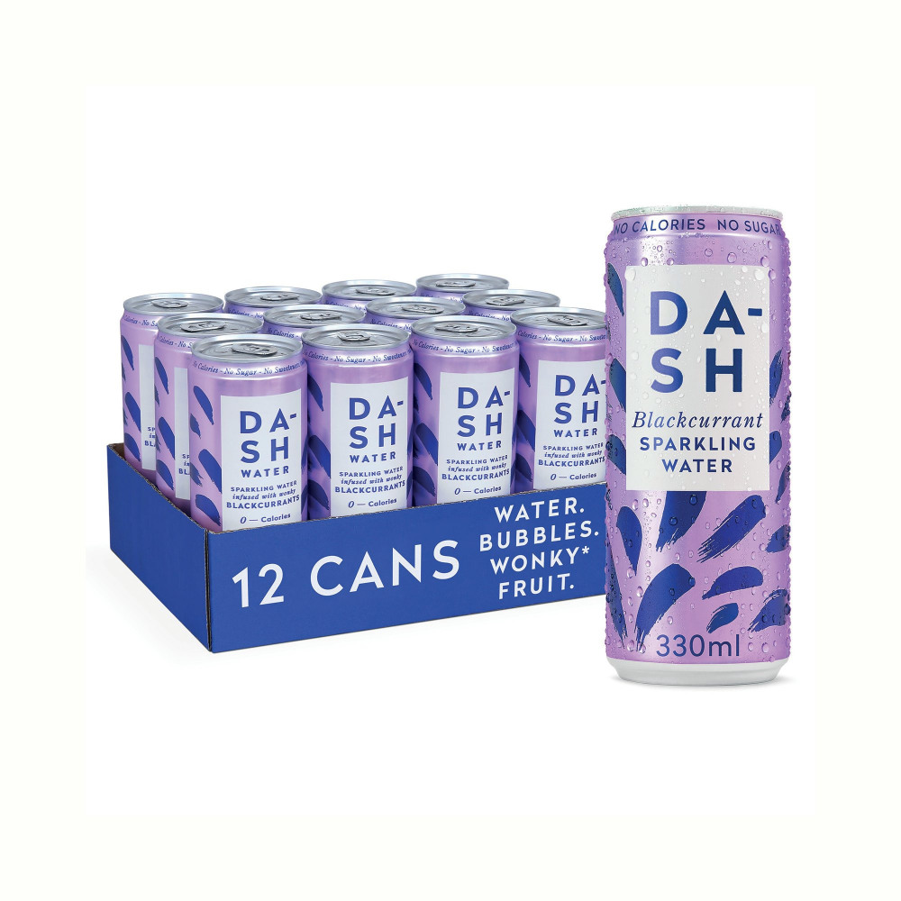 DASH BKCURRANT SPKG WATER 330ML PK12