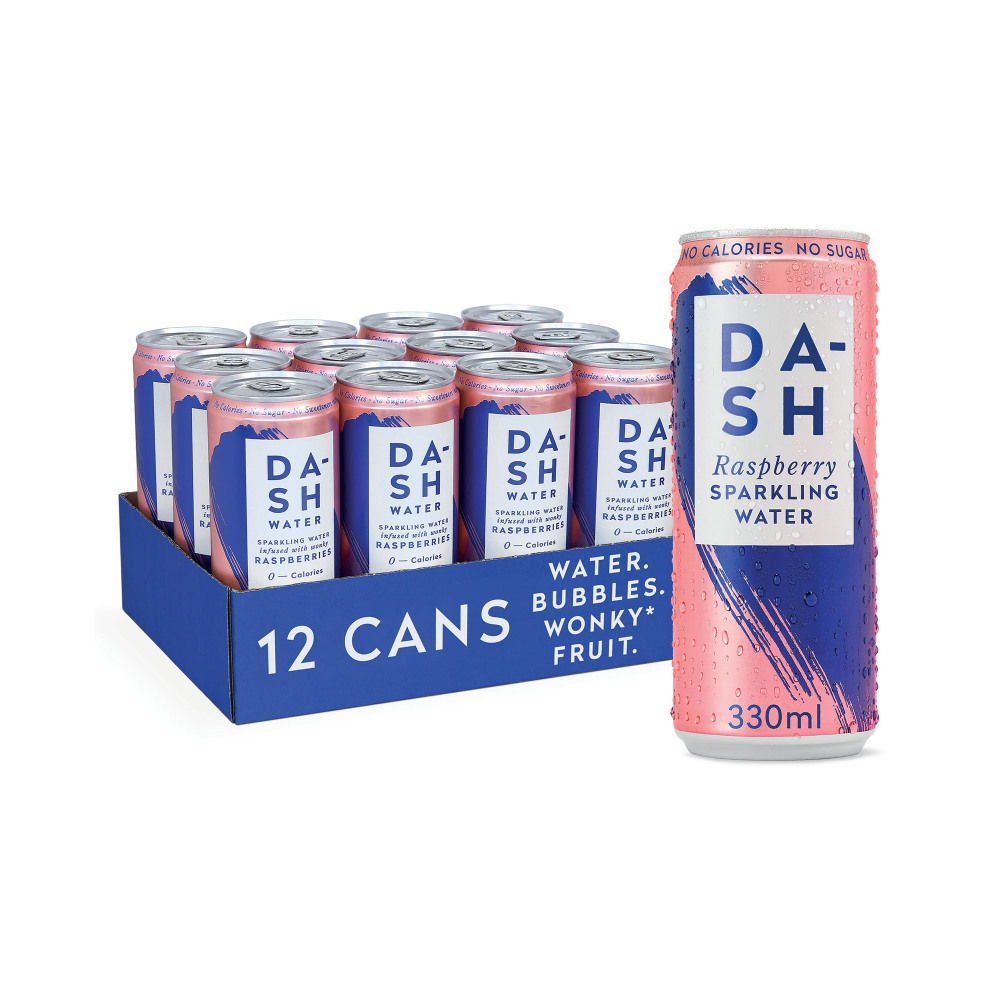 DASH RASPBERRY SPKG WATER 330ML PK12