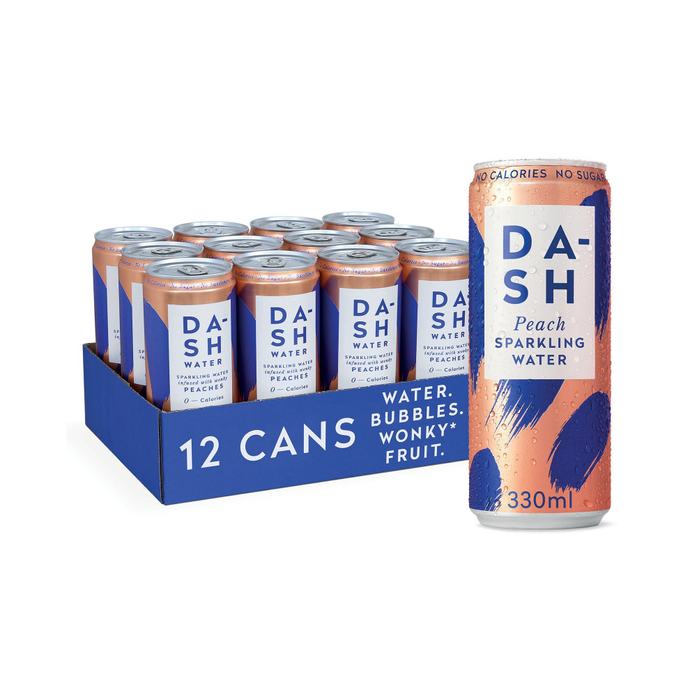 DASH PEACH SPKG WATER 330ML PK12