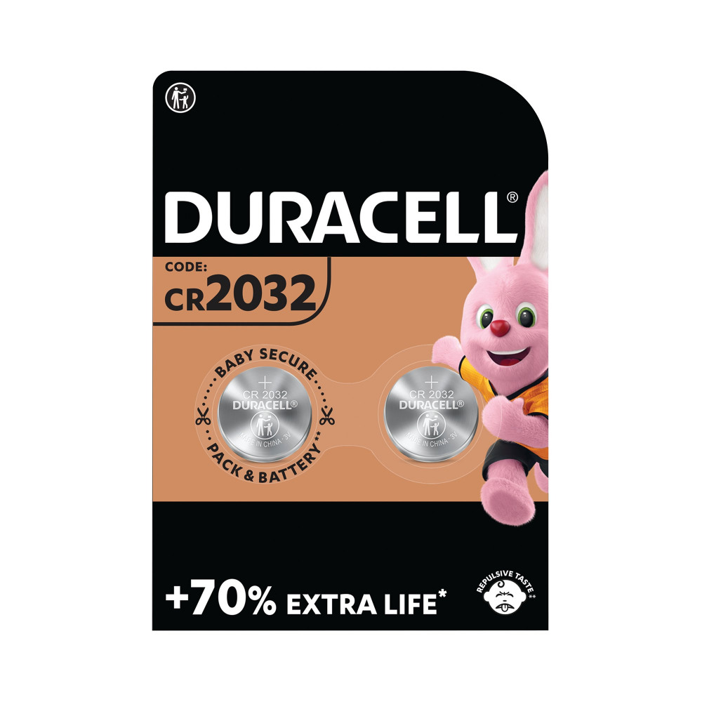 DURACELL 3V DL2032 BATTERY LIH PK2
