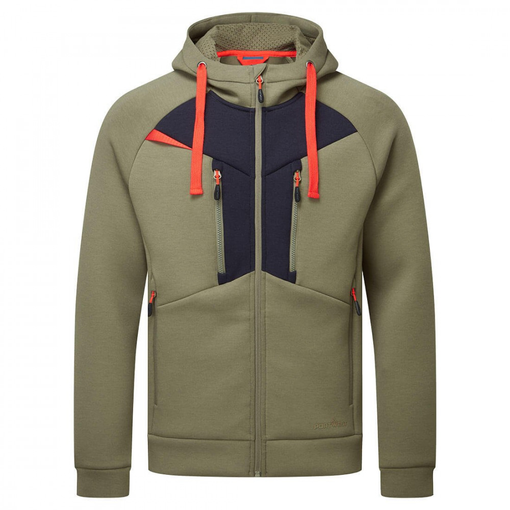 DX4 ZIPPED HOODIE MOSS GREEN M
