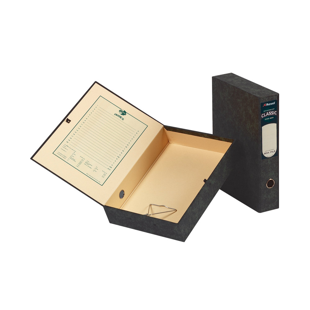 REXEL CLASSIC BOX FILE FC BLACK PK5