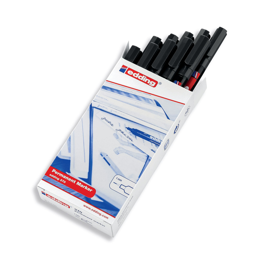 EDDING MARKER PERM BLK 370-001 PK10