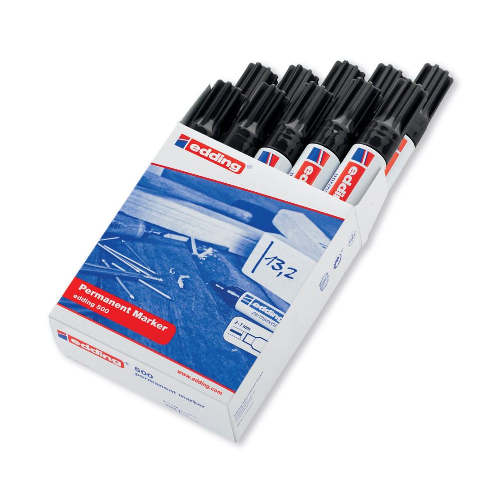 EDDING PERM MARKER BLACK 500 PK10