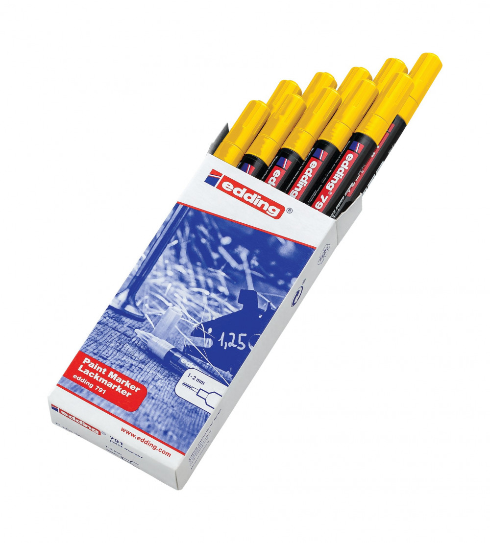 EDDING 791 PAINT MARKER YELLOW PK10