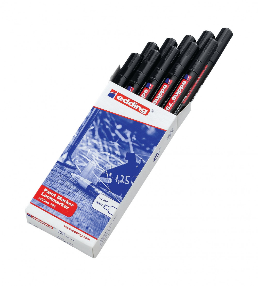 EDDING 791 PAINT MARKER BLACK PK10
