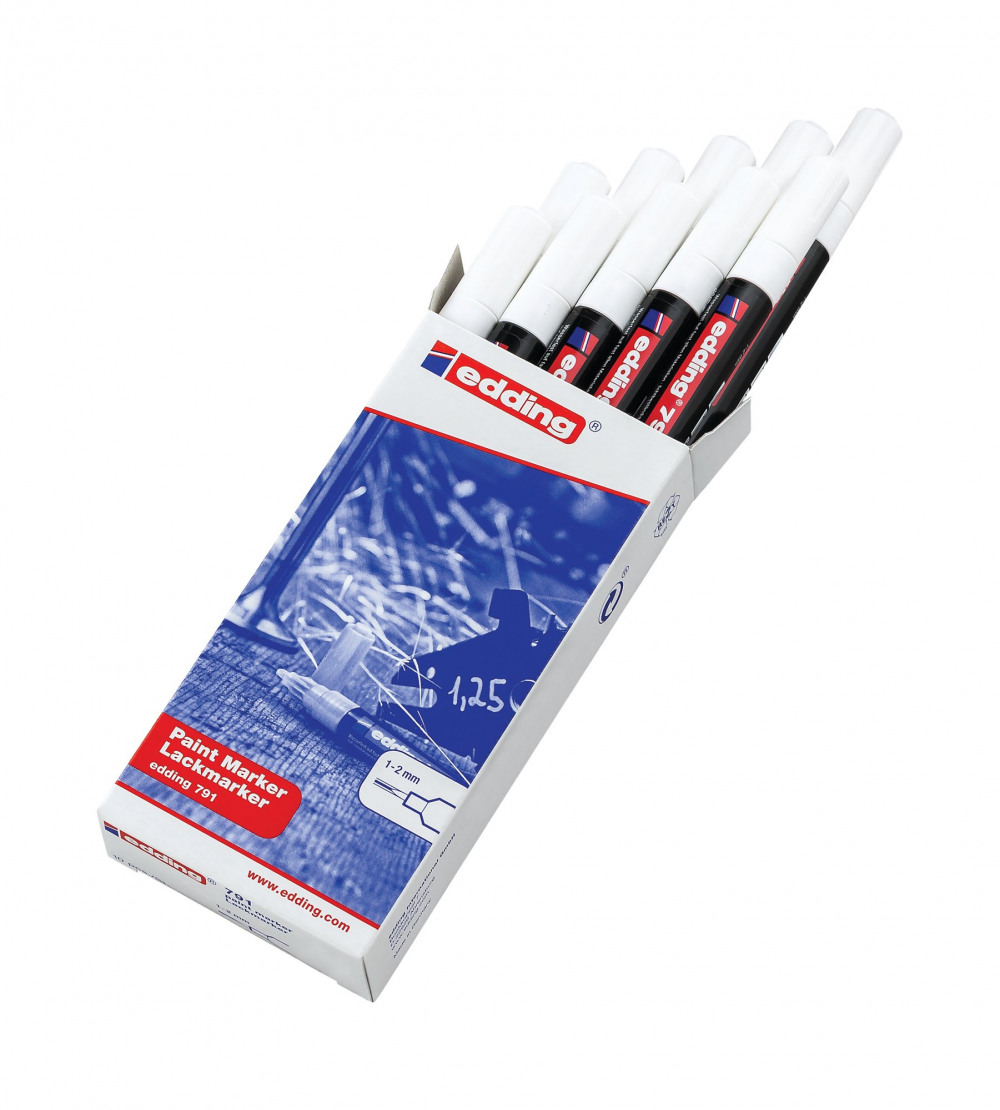 EDDING 791 PAINT MARKER WHITE PK10