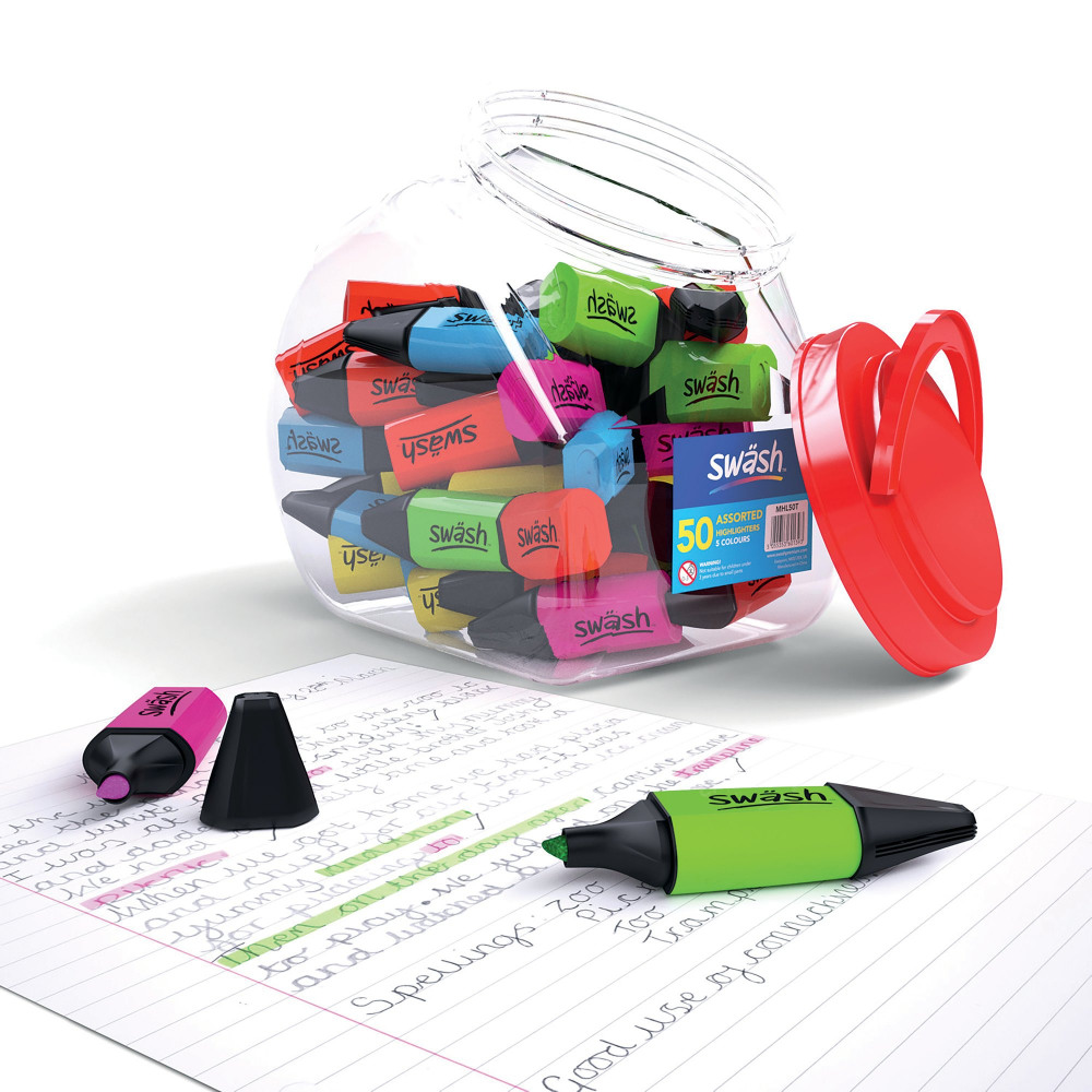 SWASH MINI HIGHLIGHTERS AST PK50