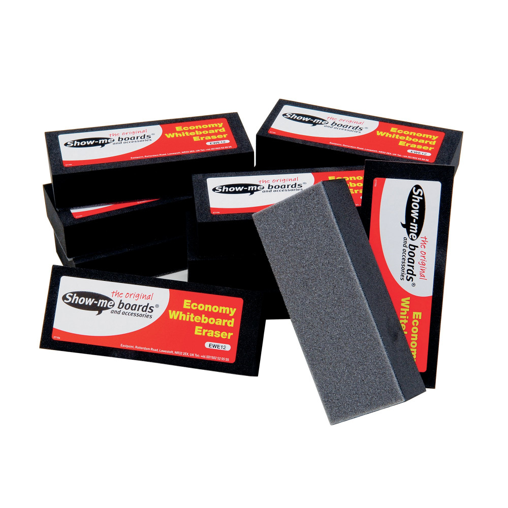 SHOW-ME WHITEBOARD ERASERS PK12