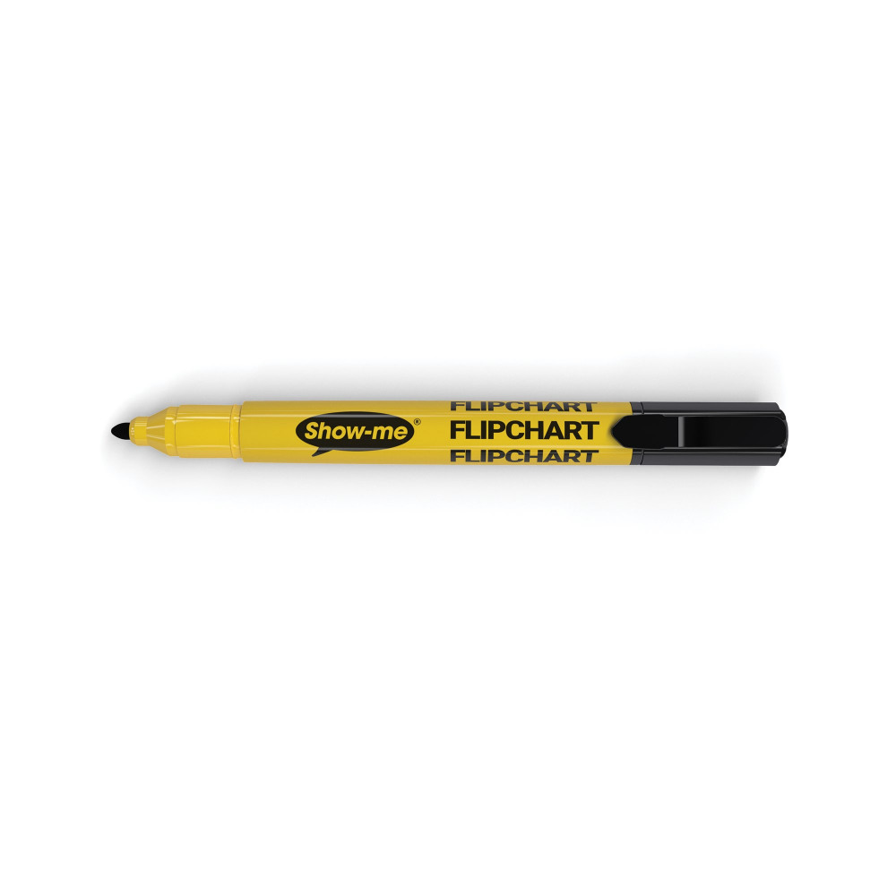 SHOW-ME FLIPCHART MARKERS BLACK PK10