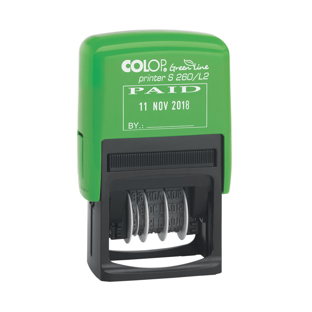 COLOP S260/L2 GREEN LINE DATER PAID