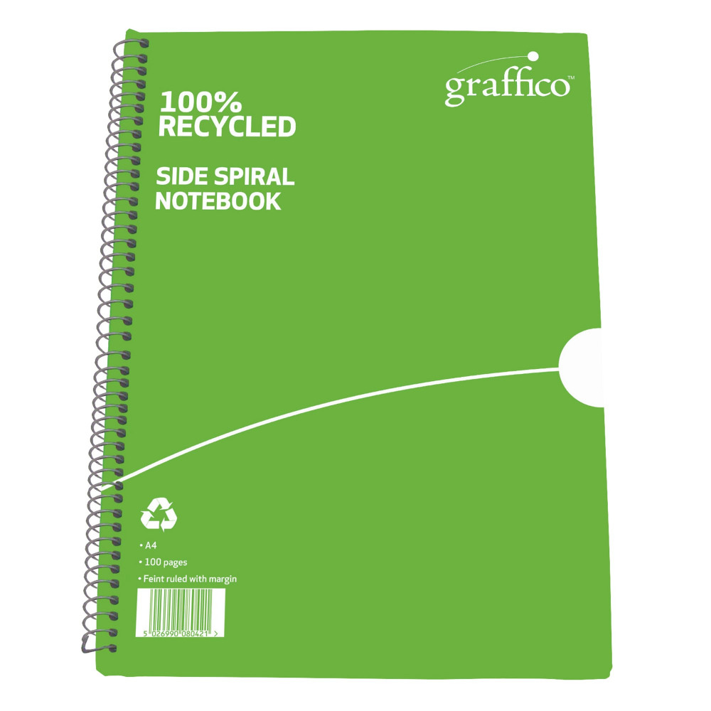 GRAFFICO RECYC WBND NOTEBOOK A4 PK10