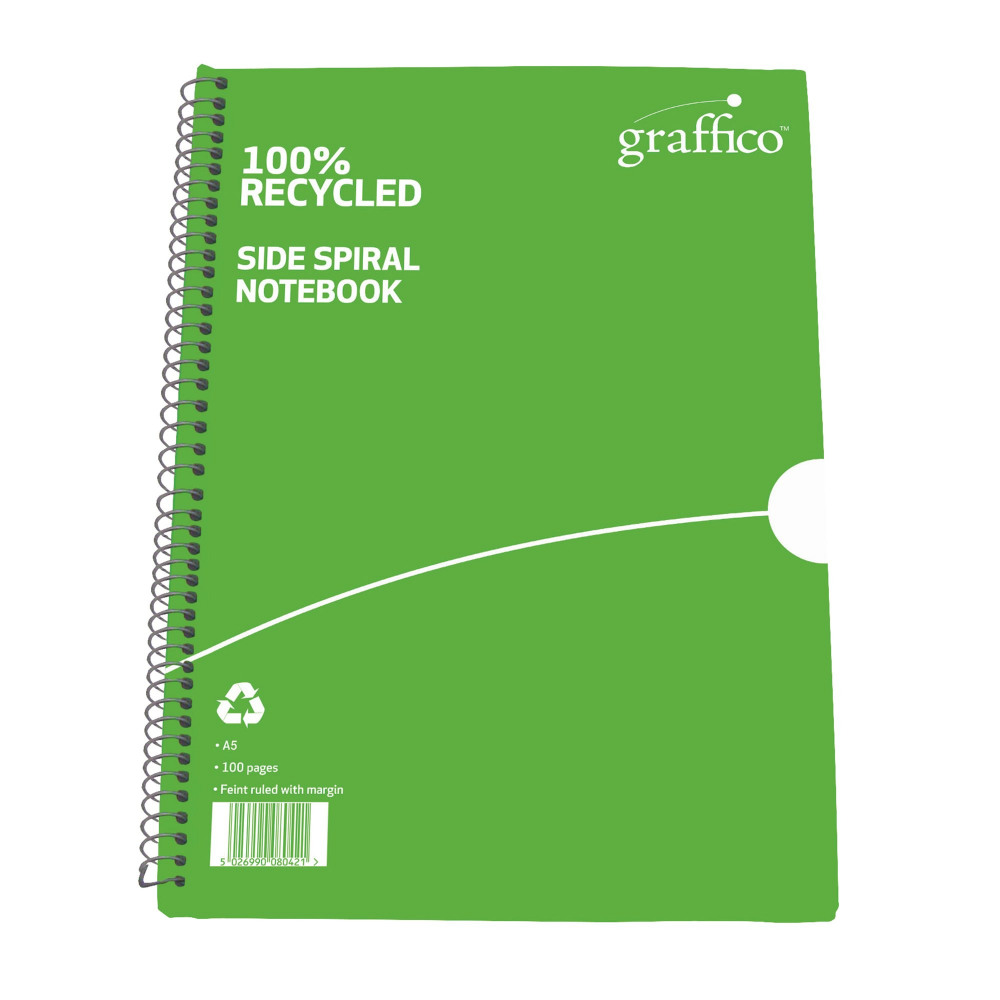 GRAFFICO RECYC WBND NOTEBOOK A5 PK10