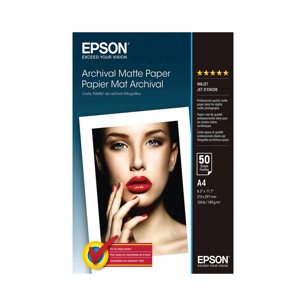 EPSON A4 ARCHIVAL MATTE PAPER PK50