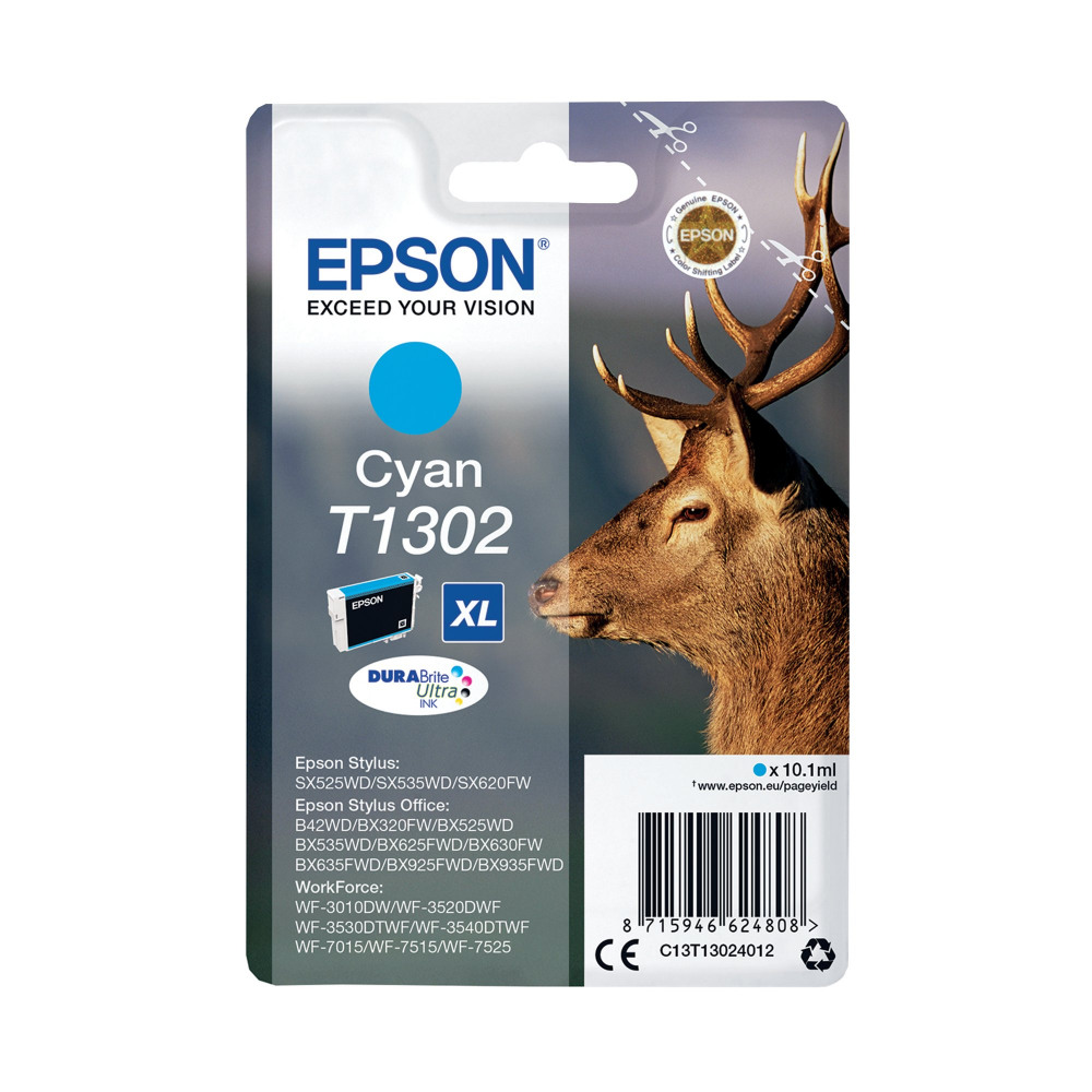 EPSON T1302 INK DURABRITE ULT XHY CY