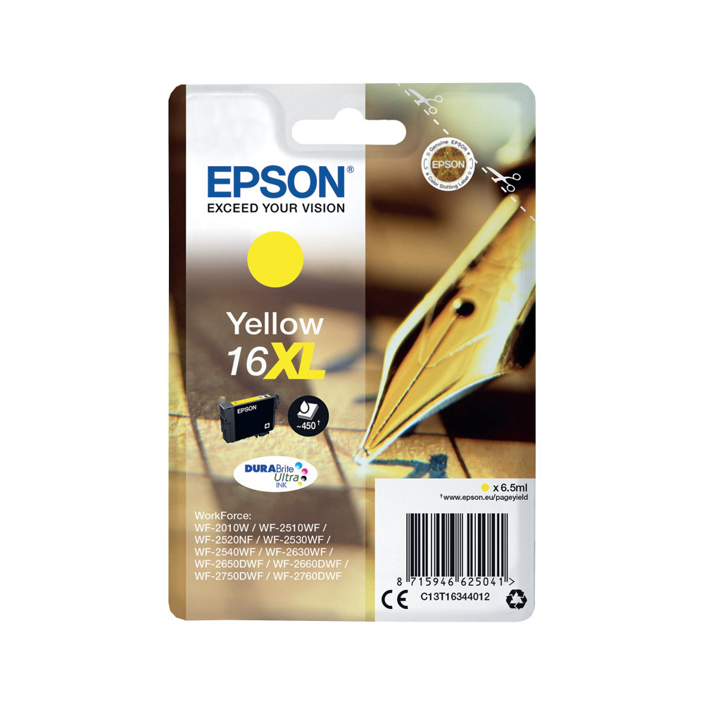 EPSON 16XL INK CARTRIDGE HY YELLOW
