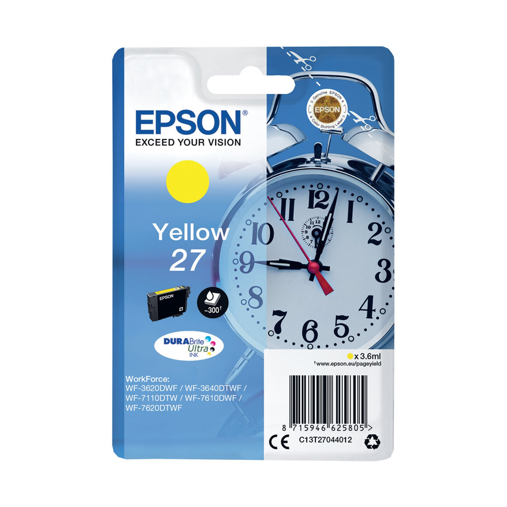 EPSON 27 INKJET CARTRIDGE YELLOW