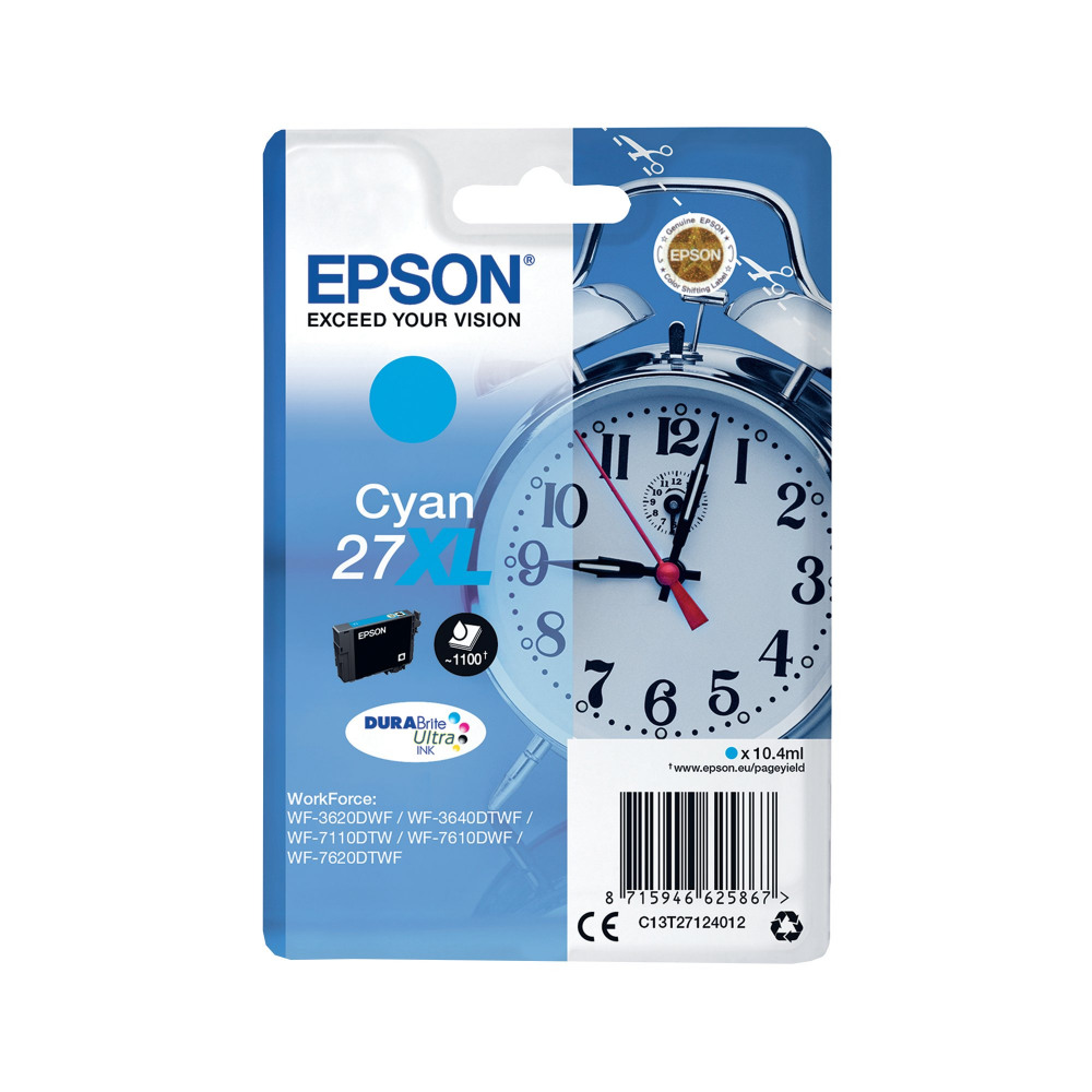 EPSON 27XL INK CARTRIDGE CYAN