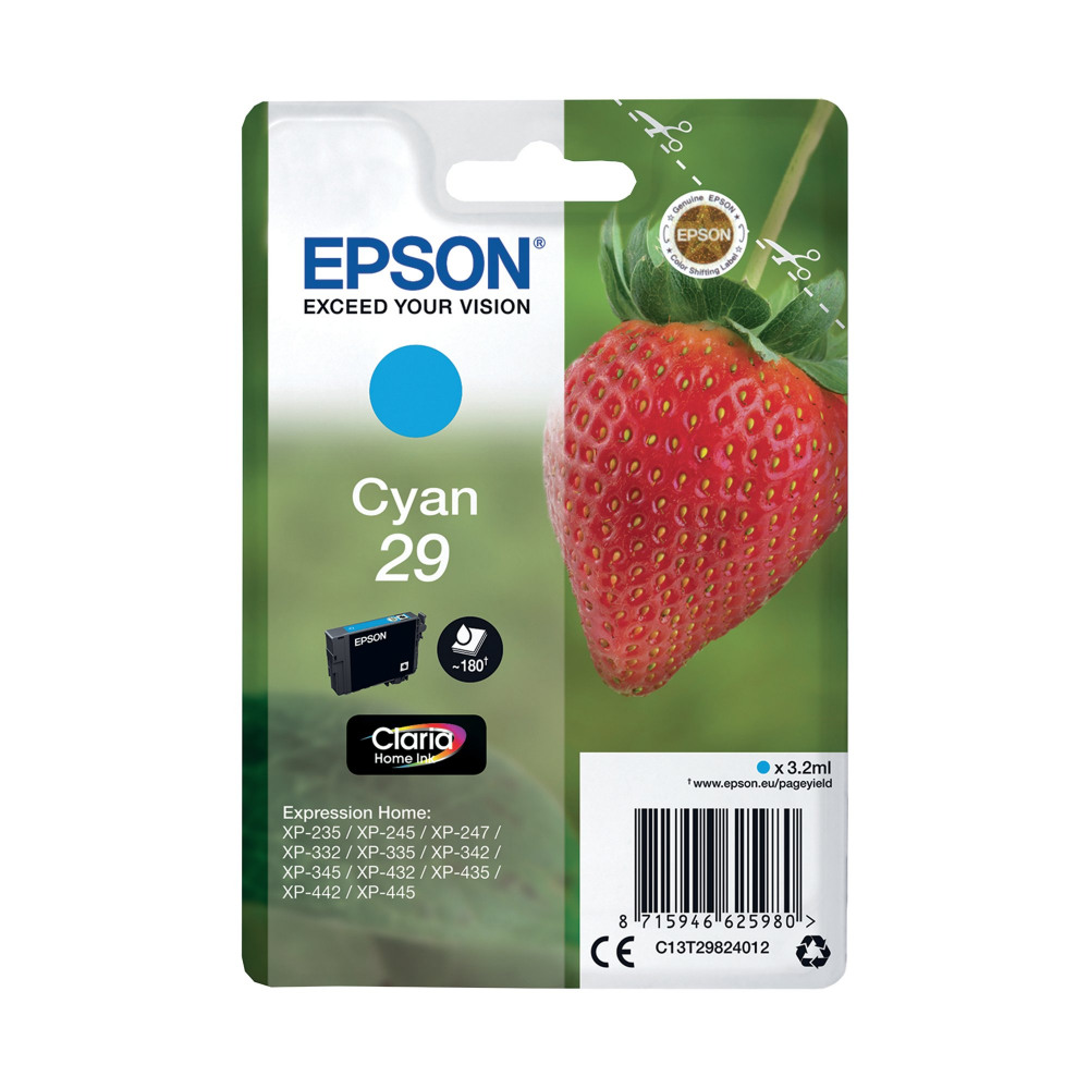 EPSON 29 HOME INK CARTRIDGE CYAN