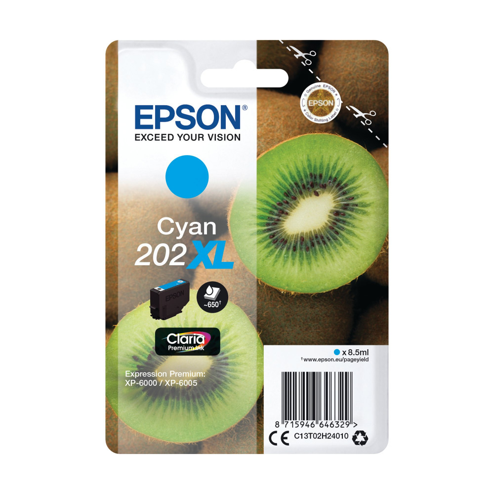 EPSON 202XL INK CART HY CYAN