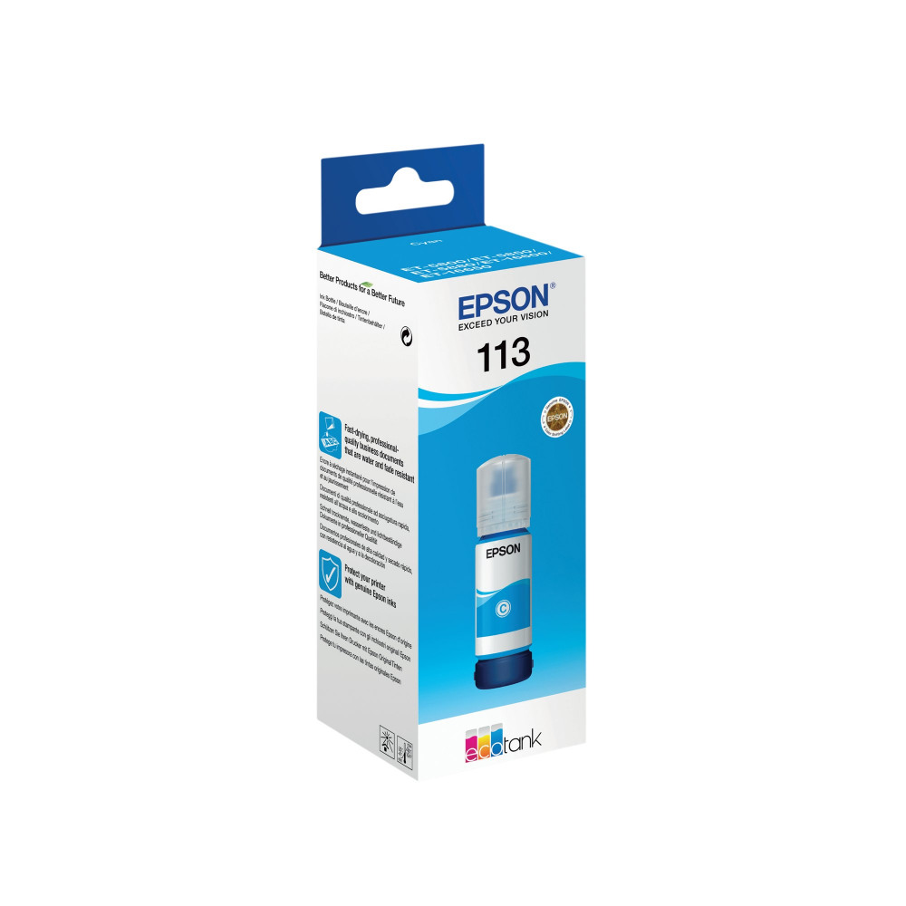 EPSON 113 INK BOTTLE ECOTANK CYAN