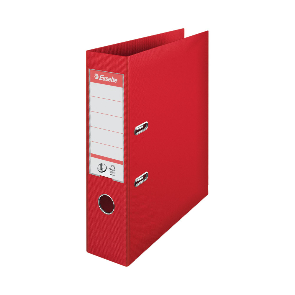 ESSELTE NO 1 L/ARCH 75MM A4 RED PK10