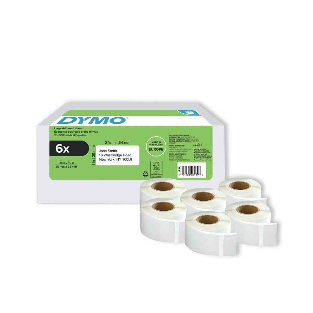 DYMO LABELWRITER ADDR LAB 25X54 PK6