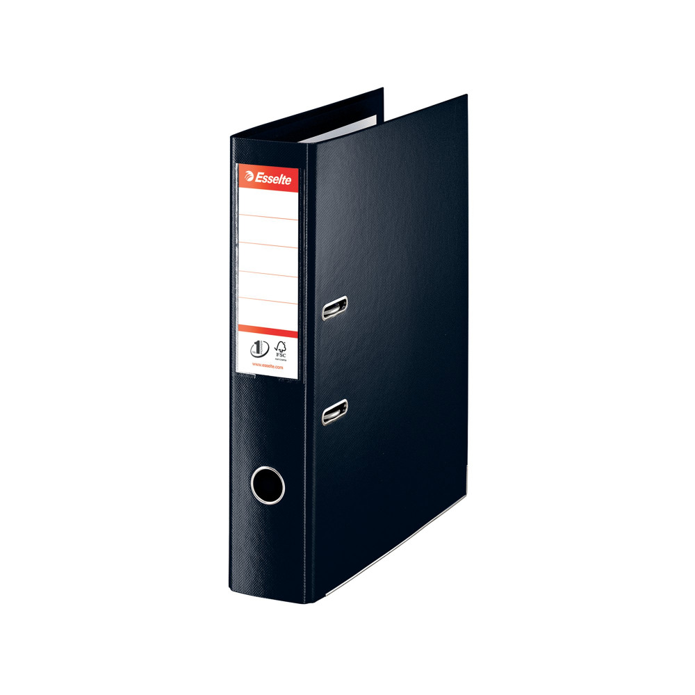 ESSELTE 75MM LACH FILE FC BLACK PK10