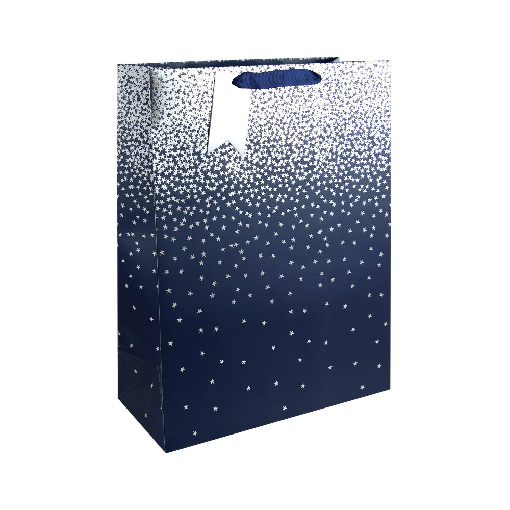 EUROWRAP NAVY OMBRE GIFT BAG XL PK6