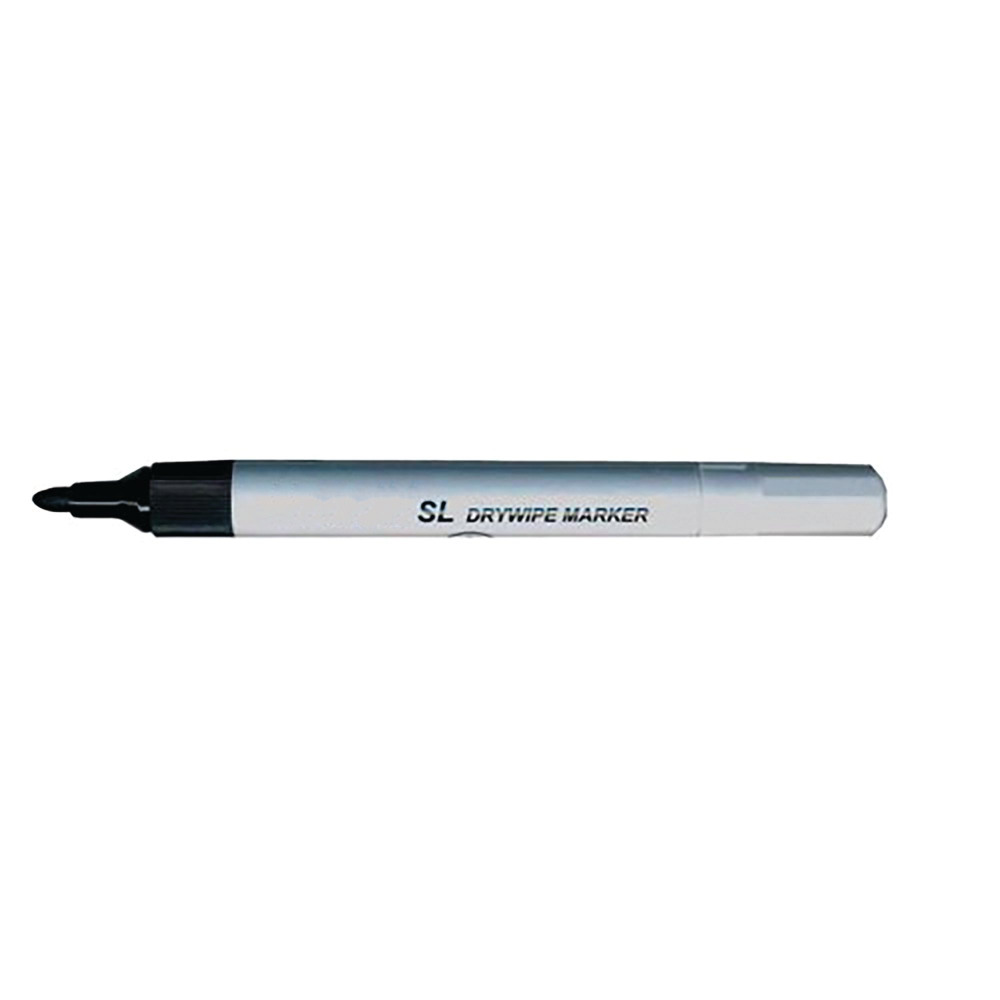 DRY WIPE MARKERS BULLET TIP BLK PK10
