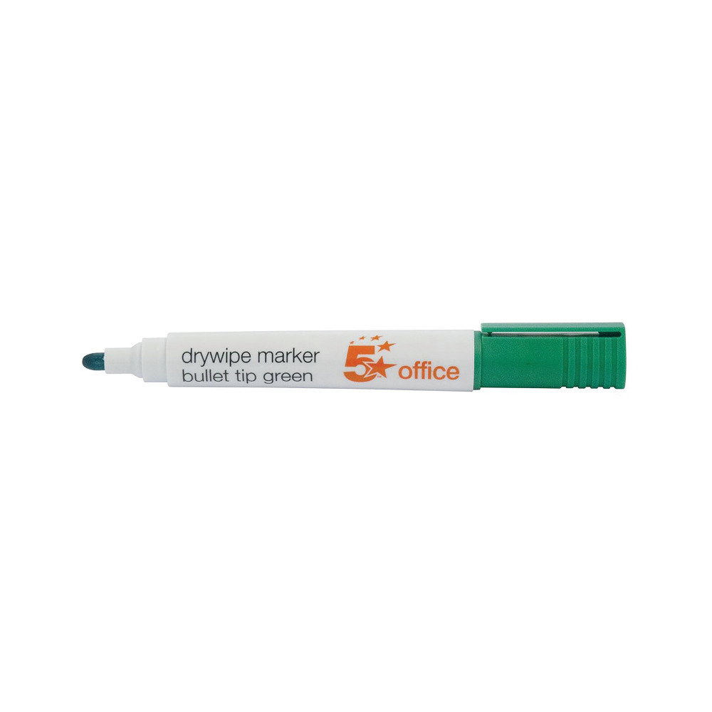 DRYWIPE MARKER BULLET TIP GRN PK12
