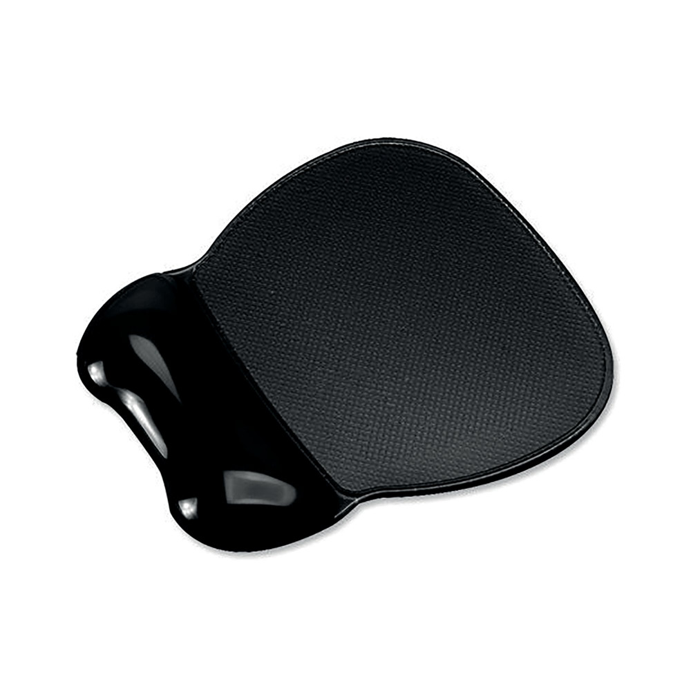 5 STAR MOUSE MAT WITH WRIST REST BLK