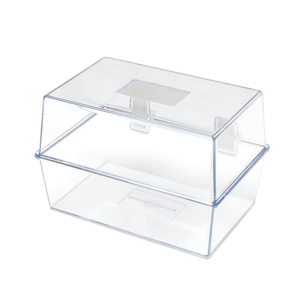5 STAR CARD INDEX BOX 6X4IN CRYSTAL