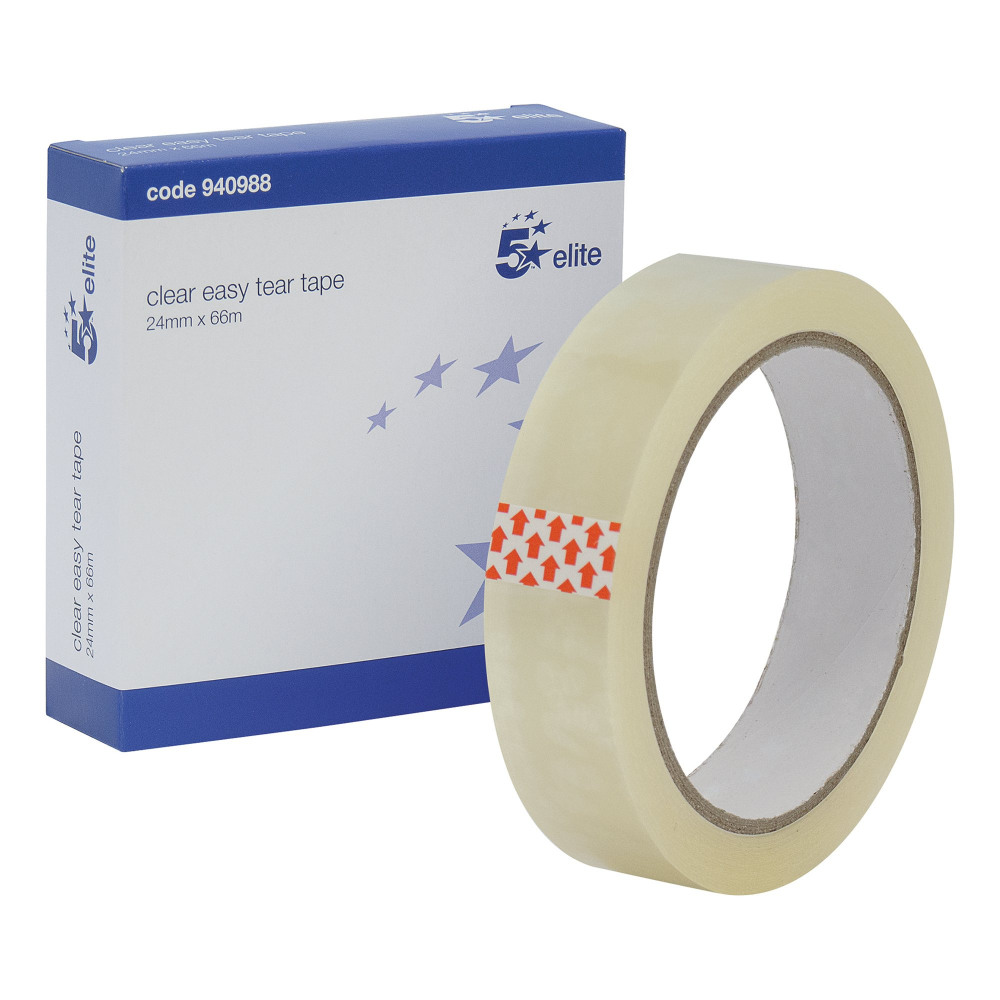 ELITE EASY TEAR TAPE 24MMX66M PK6