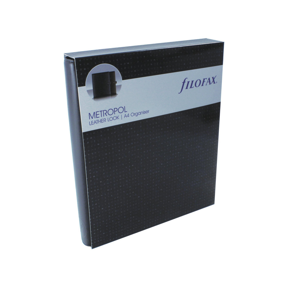 FILOFAX A4 METROPOL ORGANISER BLACK