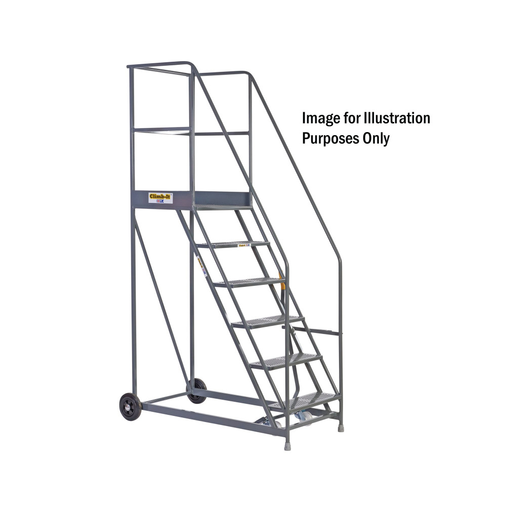 CLIMB-IT W/H STEPS 600 PTFM 8-TR GRY