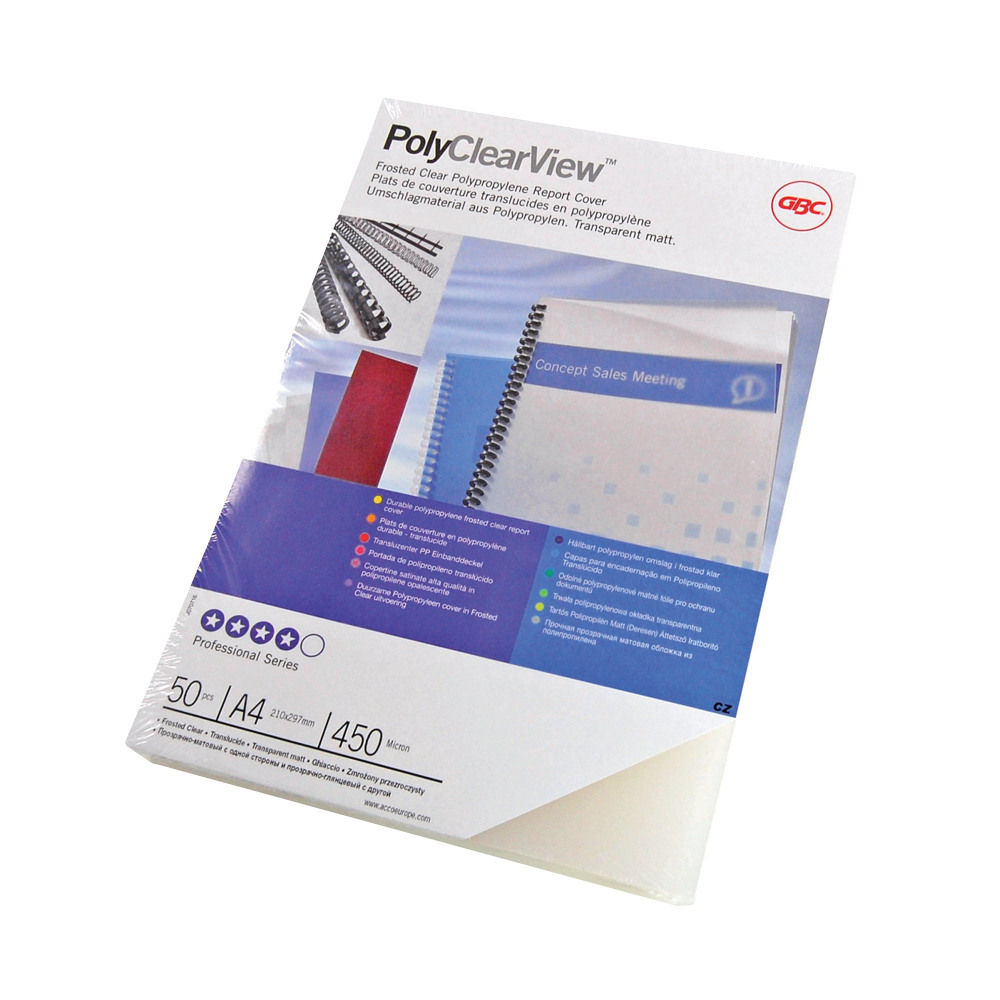 GBC POLYCLEARVIEW A4 BIND CV 350 P50