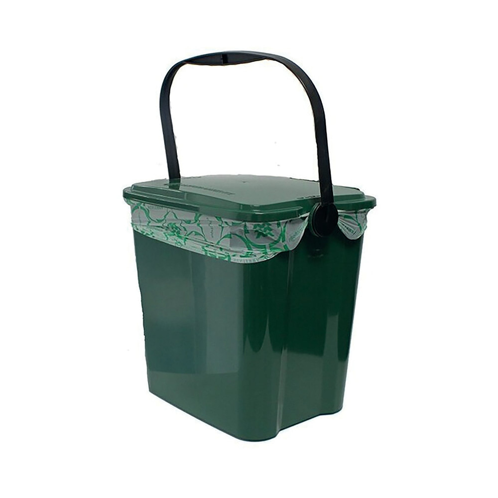 KITCHEN WASTE CADDY BIN 7L MOSS GRN