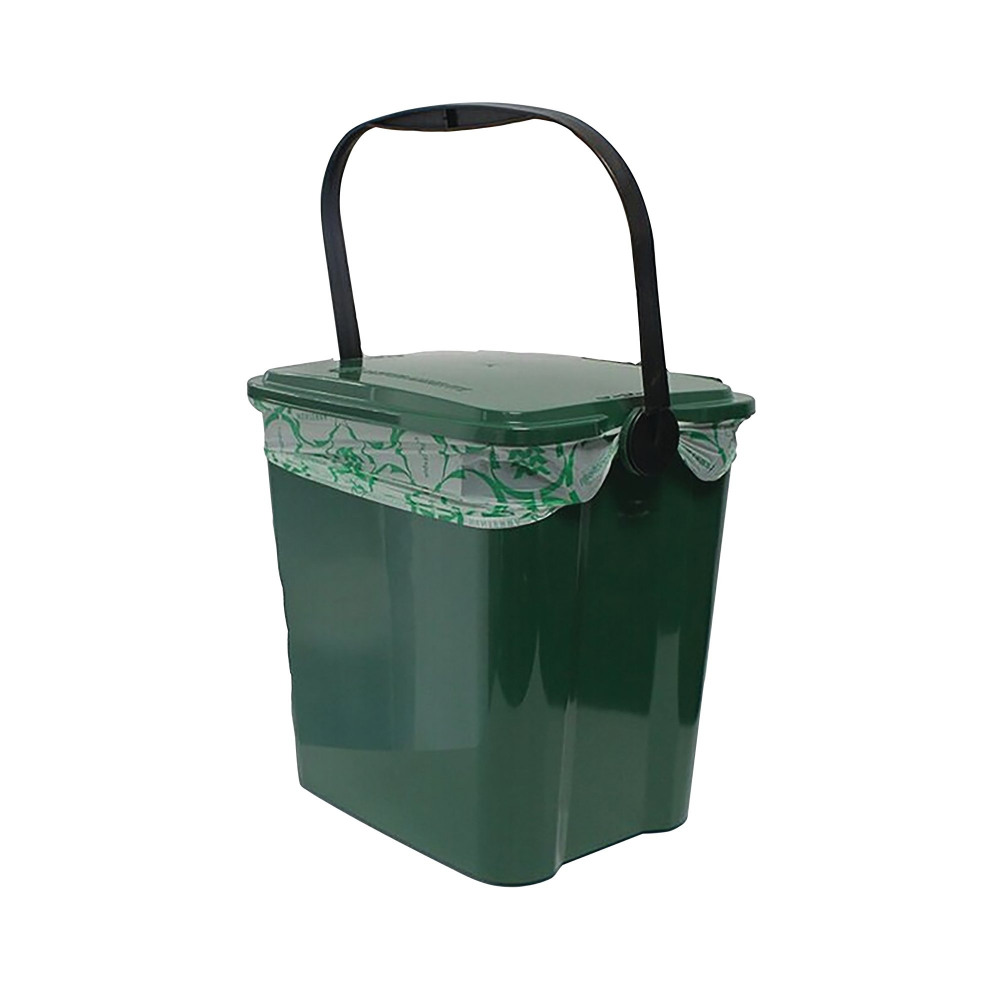 10L KITCHEN WASTE CADDY W/LID GREEN